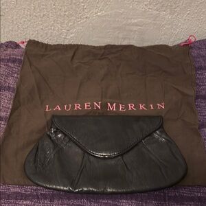 Lauren Merkin Navy Clutch
